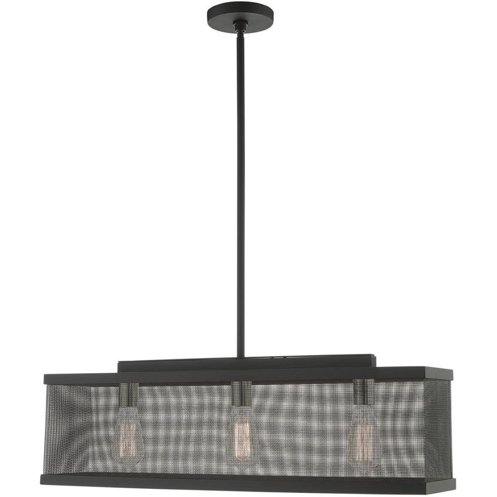 HomeRoots Three Light Dimmable Chandelier - Modern Cylindrical Design for Stylish Spaces & Adjustable Ambiance 687440