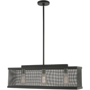 HomeRoots Three Light Dimmable Chandelier - Modern Cylindrical Design for Stylish Spaces & Adjustable Ambiance 687440