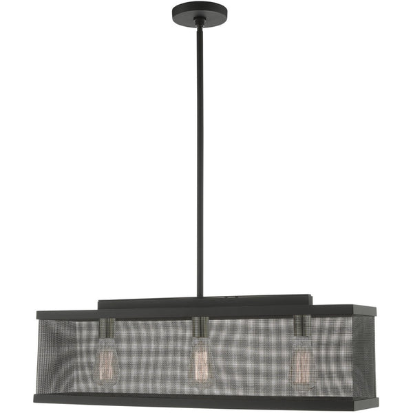 HomeRoots Three Light Dimmable Chandelier - Modern Cylindrical Design for Stylish Spaces & Adjustable Ambiance 687440