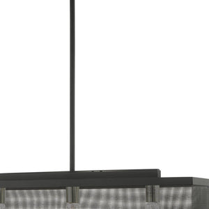 HomeRoots Three Light Dimmable Chandelier - Modern Cylindrical Design for Stylish Spaces & Adjustable Ambiance 687440