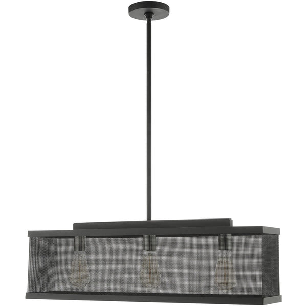HomeRoots Three Light Dimmable Chandelier - Modern Cylindrical Design for Stylish Spaces & Adjustable Ambiance 687440