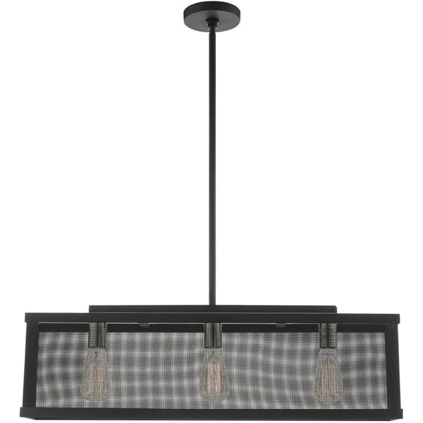 HomeRoots Three Light Dimmable Chandelier - Modern Cylindrical Design for Stylish Spaces & Adjustable Ambiance 687440