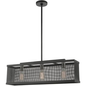 HomeRoots Three Light Dimmable Chandelier - Modern Cylindrical Design for Stylish Spaces & Adjustable Ambiance 687440