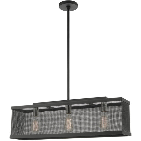 HomeRoots Three Light Dimmable Chandelier - Modern Cylindrical Design for Stylish Spaces & Adjustable Ambiance 687440