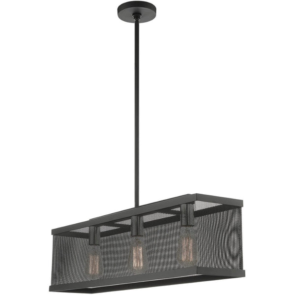 HomeRoots Three Light Dimmable Chandelier - Modern Cylindrical Design for Stylish Spaces & Adjustable Ambiance 687440