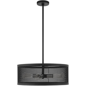 HomeRoots Four Light Dimmable Chandelier with Sleek Cylindrical Shades - Stylish Illumination for Any Space 687442