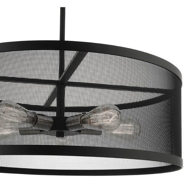 HomeRoots Five Light Dimmable Chandelier with Sleek Cylinder Shades for Modern Ambiance in Any Room 687444