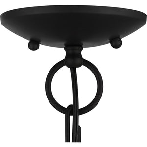 HomeRoots Four Light Dimmable Chandelier - Modern Cylindrical Shades for Elegant Ambiance in Any Room 687449