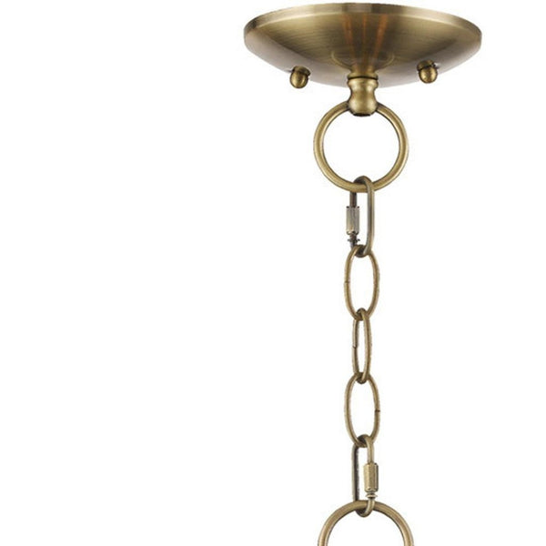 HomeRoots Five Light Dimmable Chandelier - Contemporary Cylinder Design for Modern Ambiance in Any Room 687452