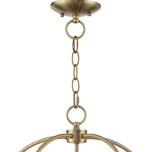 HomeRoots Five Light Dimmable Chandelier - Contemporary Cylinder Design for Modern Ambiance in Any Room 687452