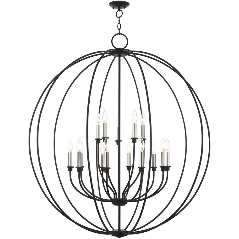 HomeRoots Multi Light Dimmable Chandelier with Cylinder Shades - Modern Steel Design for Adjustable Ambiance 687460