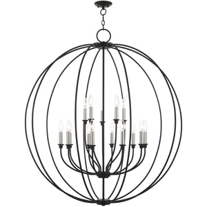 HomeRoots Multi Light Dimmable Chandelier with Cylinder Shades - Modern Steel Design for Adjustable Ambiance 687460