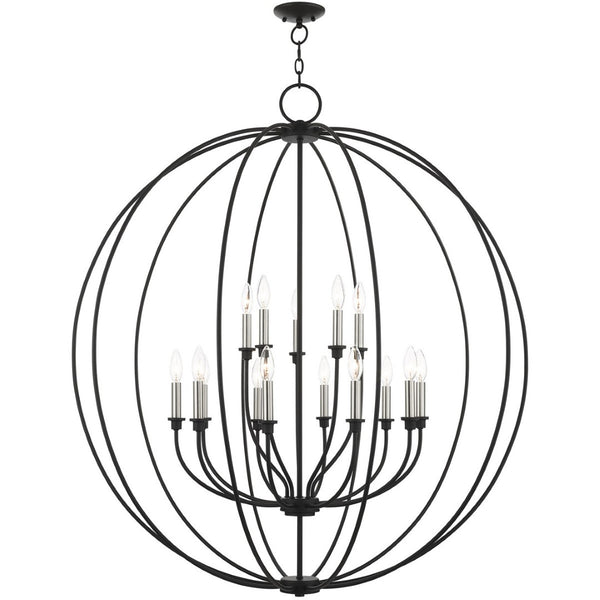 HomeRoots Multi Light Dimmable Chandelier with Cylinder Shades - Modern Steel Design for Adjustable Ambiance 687460
