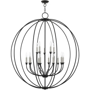 HomeRoots Multi Light Dimmable Chandelier with Cylinder Shades - Modern Steel Design for Adjustable Ambiance 687460