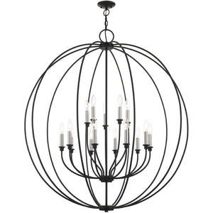 HomeRoots Multi Light Dimmable Chandelier with Cylinder Shades - Modern Steel Design for Adjustable Ambiance 687460
