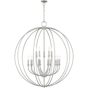 HomeRoots Multi Light Dimmable Chandelier - Modern Steel Shades for Adjustable Ambiance & Timeless Elegance 687462