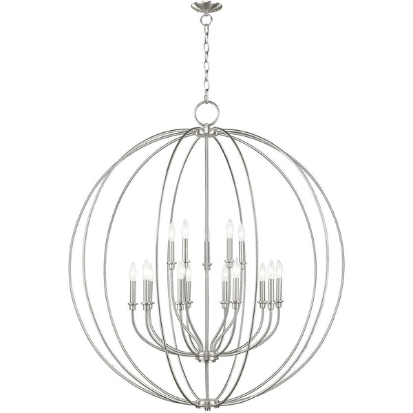 HomeRoots Multi Light Dimmable Chandelier - Modern Steel Shades for Adjustable Ambiance & Timeless Elegance 687462