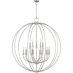 HomeRoots Multi Light Dimmable Chandelier - Modern Steel Shades for Adjustable Ambiance & Timeless Elegance 687462