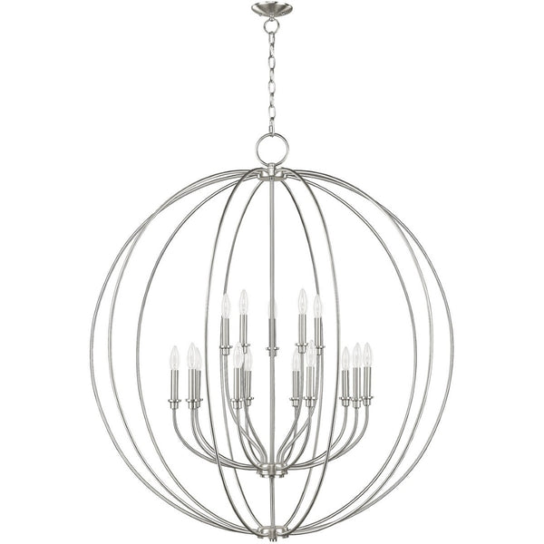 HomeRoots Multi Light Dimmable Chandelier - Modern Steel Shades for Adjustable Ambiance & Timeless Elegance 687462