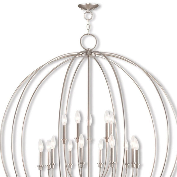 HomeRoots Multi Light Dimmable Chandelier - Modern Steel Shades for Adjustable Ambiance & Timeless Elegance 687462