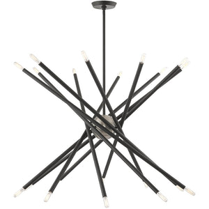 HomeRoots Multi Light Dimmable Chandelier – Modern Steel Fixture with Cylinder Shades for Customizable Ambiance 687476