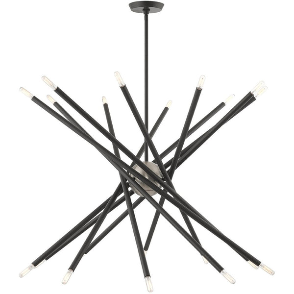 HomeRoots Multi Light Dimmable Chandelier – Modern Steel Fixture with Cylinder Shades for Customizable Ambiance 687476