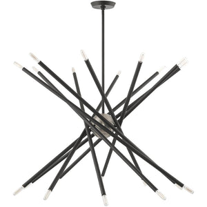HomeRoots Multi Light Dimmable Chandelier – Modern Steel Fixture with Cylinder Shades for Customizable Ambiance 687476