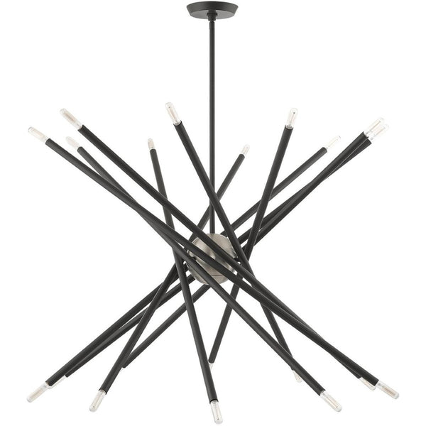 HomeRoots Multi Light Dimmable Chandelier – Modern Steel Fixture with Cylinder Shades for Customizable Ambiance 687476