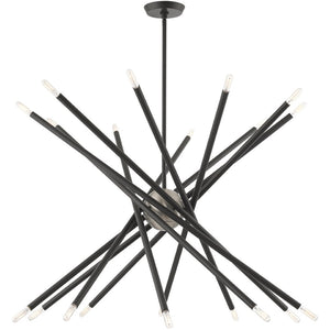 HomeRoots Multi Light Dimmable Chandelier – Modern Steel Fixture with Cylinder Shades for Customizable Ambiance 687476