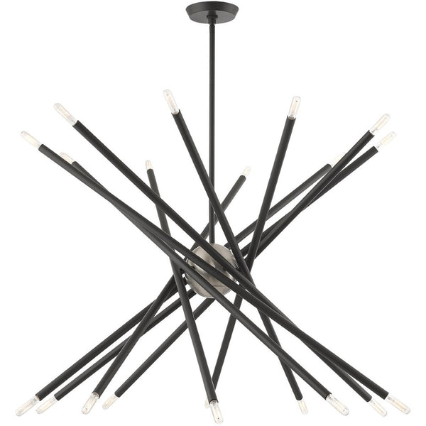 HomeRoots Multi Light Dimmable Chandelier – Modern Steel Fixture with Cylinder Shades for Customizable Ambiance 687476