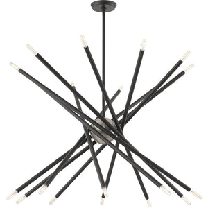 HomeRoots Multi Light Dimmable Chandelier – Modern Steel Fixture with Cylinder Shades for Customizable Ambiance 687476