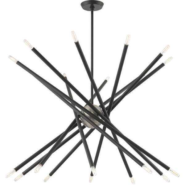 HomeRoots Multi Light Dimmable Chandelier – Modern Steel Fixture with Cylinder Shades for Customizable Ambiance 687476