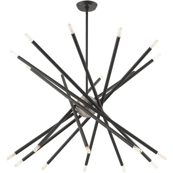 HomeRoots Multi Light Dimmable Chandelier – Modern Steel Fixture with Cylinder Shades for Customizable Ambiance 687476