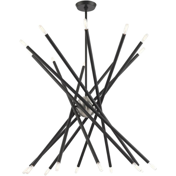 HomeRoots Multi Light Dimmable Chandelier – Modern Steel Fixture with Cylinder Shades for Customizable Ambiance 687476