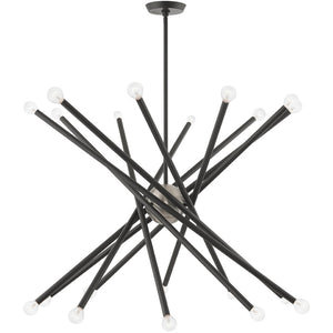 HomeRoots Multi Light Dimmable Chandelier – Modern Steel Fixture with Cylinder Shades for Customizable Ambiance 687476