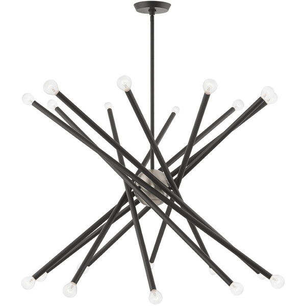 HomeRoots Multi Light Dimmable Chandelier – Modern Steel Fixture with Cylinder Shades for Customizable Ambiance 687476