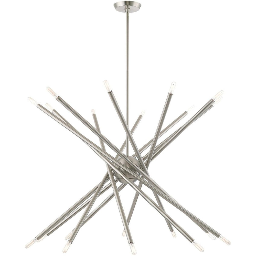 HomeRoots Multi Light Dimmable Chandelier - Elegant Cylinder Shades, Modern Steel Design for Any Room Space 687477