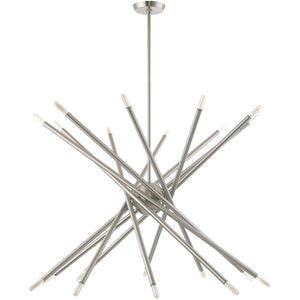 HomeRoots Multi Light Dimmable Chandelier - Elegant Cylinder Shades, Modern Steel Design for Any Room Space 687477