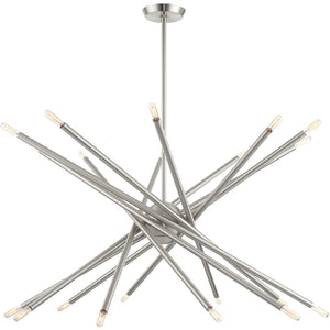 HomeRoots Multi Light Dimmable Chandelier - Elegant Cylinder Shades, Modern Steel Design for Any Room Space 687477