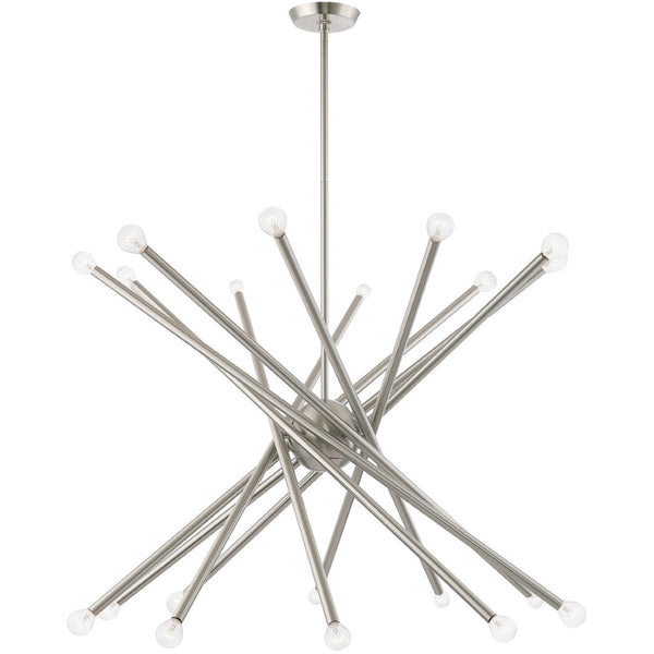 HomeRoots Multi Light Dimmable Chandelier - Elegant Cylinder Shades, Modern Steel Design for Any Room Space 687477