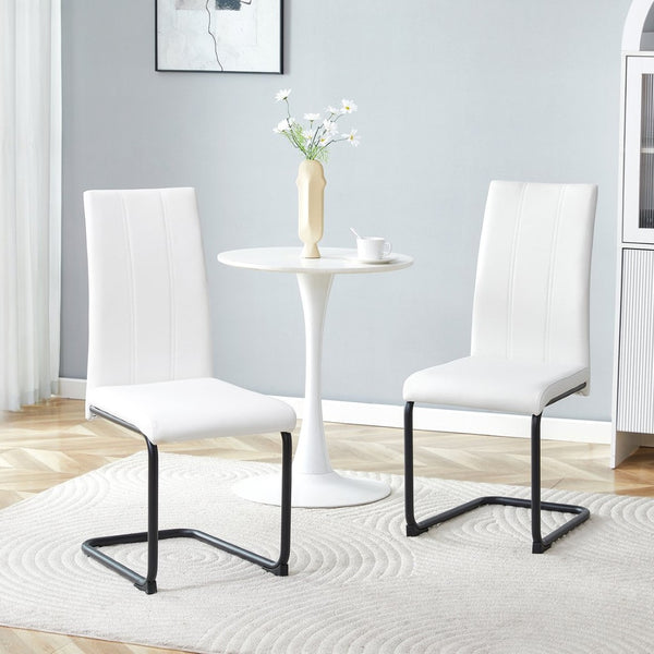 English Elm A Set of 2 Glam Faux Alligator Pvc Barstools with Crystal Buckle Detail Black,White W1512P491850