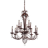 Chateau 32'' Wide 12-Light Chandelier - Mahogany 6874/8+4 Elk Lighting