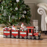 Christopher Knight Home® - Noble House - - Dark Red Metal Train With Three Cars Decor