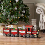 Christopher Knight Home® - Noble House - - Dark Red Metal Train With Three Cars Decor