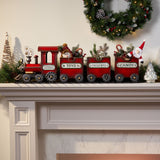 Christopher Knight Home® - Noble House - - Dark Red Metal Train With Three Cars Decor