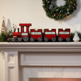 Christopher Knight Home® - Noble House - - Dark Red Metal Train With Three Cars Decor