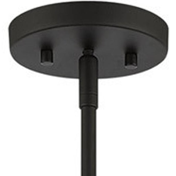 HomeRoots Black Dimmable Four-Light Chandelier with Cylinder Shades - Modern Minimalist Illumination Fixture 687504