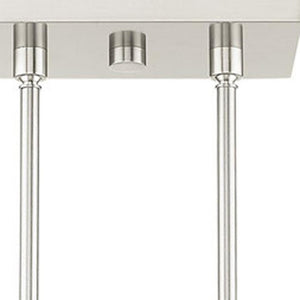 HomeRoots Four Light Dimmable Chandelier - Modern Cylinder Design with Adjustable Shades for Versatile Spaces 687513
