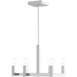 HomeRoots Six Light Dimmable Chandelier with Shades – Modern Design for Ambient Illumination in Any Room 687515