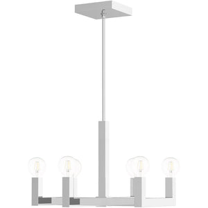 HomeRoots Six Light Dimmable Chandelier with Shades – Modern Design for Ambient Illumination in Any Room 687515